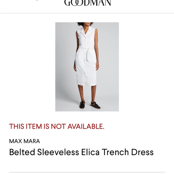 Max Mara  Belted Sleeveless Elica Trench Dress - Picture 2 of 7